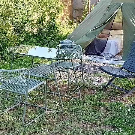 Indian Tent Tipi In Shared Lot And Shared Bathroom