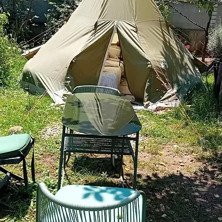 Indian Tent Tipi In Shared Lot And Shared Bathroom