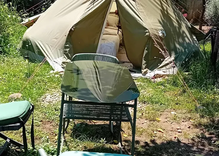 Indian Tent Tipi In Shared Lot And Shared Bathroom